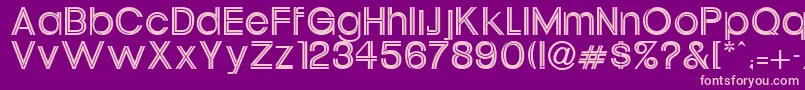 Xippy-fontti – vaaleanpunaiset fontit violetilla taustalla