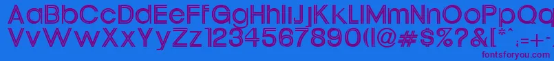 Xippy Font – Purple Fonts on Blue Background