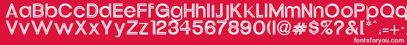 Шрифт Xippy – белые шрифты на красном фоне