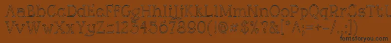 RoughLtOutline Font – Black Fonts on Brown Background