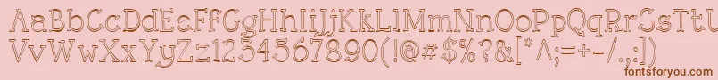 RoughLtOutline Font – Brown Fonts on Pink Background