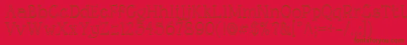 RoughLtOutline-Schriftart – Braune Schriften auf rotem Hintergrund