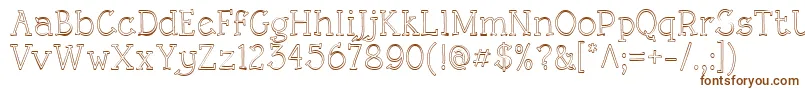 RoughLtOutline Font – Brown Fonts on White Background