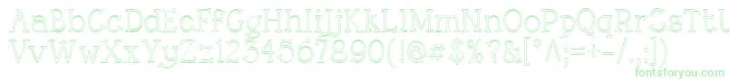 RoughLtOutline-Schriftart – Grüne Schriften