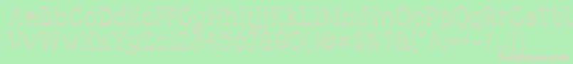 Police RoughLtOutline – polices roses sur fond vert