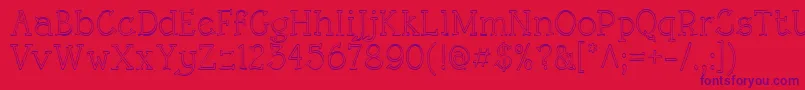 RoughLtOutline Font – Purple Fonts on Red Background