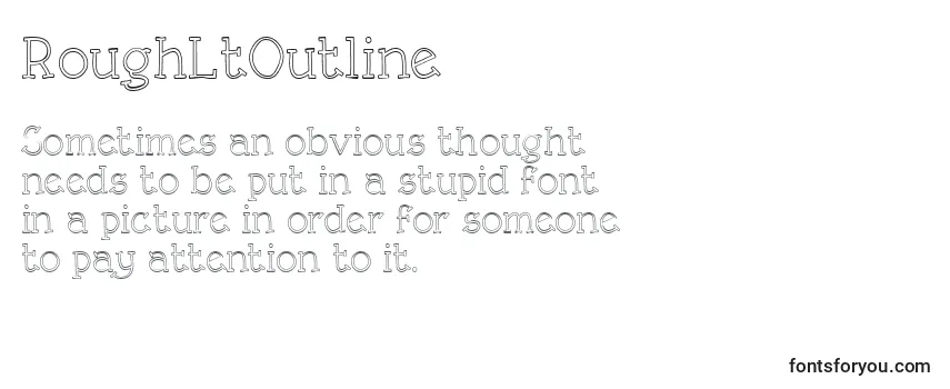 Review of the RoughLtOutline Font