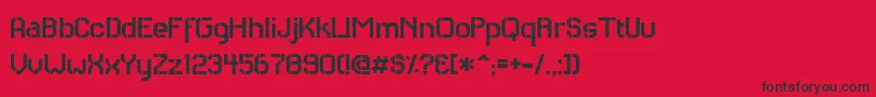 RhCarrierStencil Font – Black Fonts on Red Background