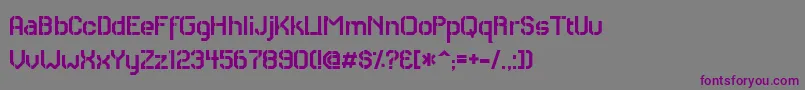 Шрифт RhCarrierStencil – фиолетовые шрифты на сером фоне