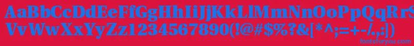 Veracityblackssk Font – Blue Fonts on Red Background