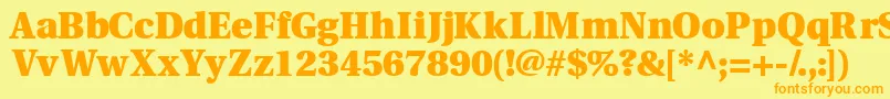 Veracityblackssk Font – Orange Fonts on Yellow Background