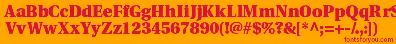 Veracityblackssk Font – Red Fonts on Orange Background