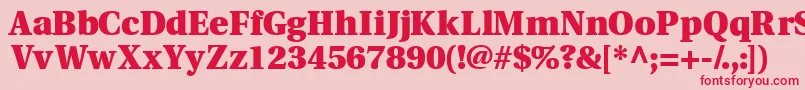 Veracityblackssk-Schriftart – Rote Schriften auf rosa Hintergrund