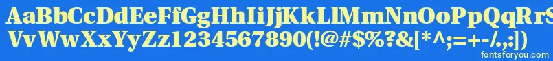 Veracityblackssk Font – Yellow Fonts on Blue Background