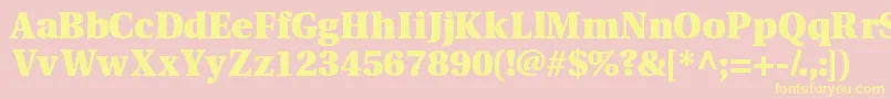 Veracityblackssk Font – Yellow Fonts on Pink Background