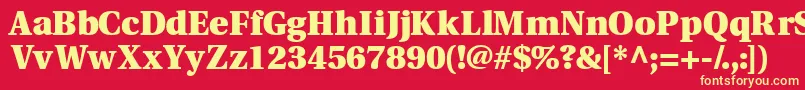 Veracityblackssk Font – Yellow Fonts on Red Background