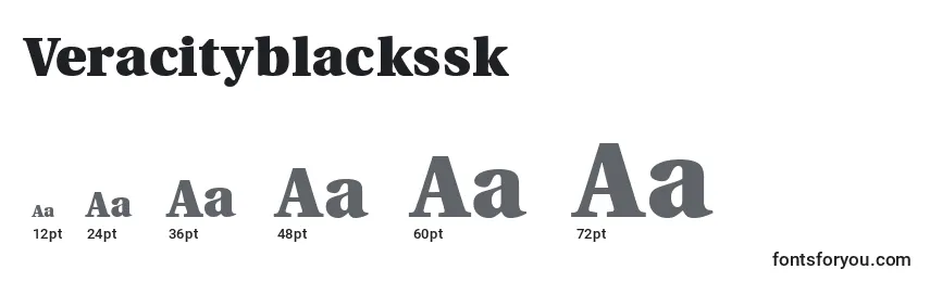 Размеры шрифта Veracityblackssk