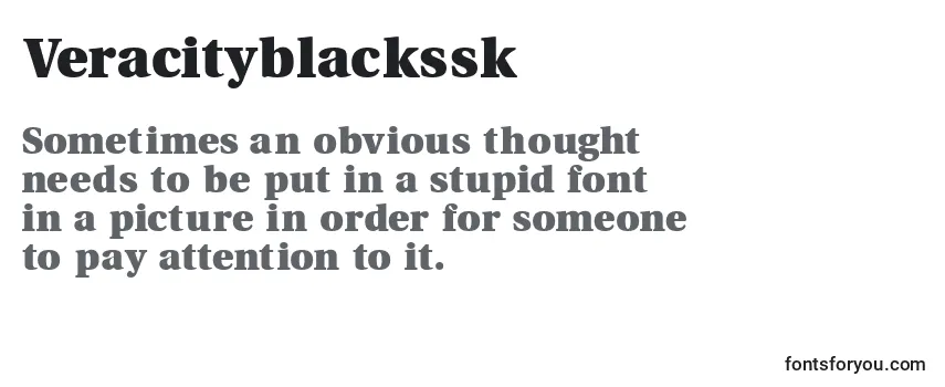 Veracityblackssk Font