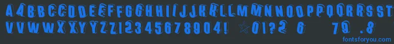 Threedimensionalround Font – Blue Fonts on Black Background