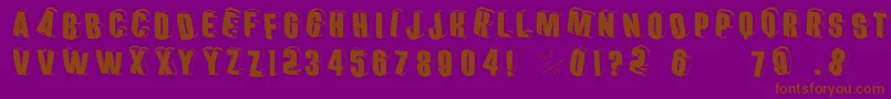 Threedimensionalround Font – Brown Fonts on Purple Background