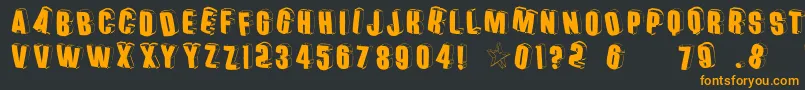 Threedimensionalround Font – Orange Fonts on Black Background