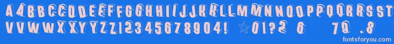 Threedimensionalround Font – Pink Fonts on Blue Background