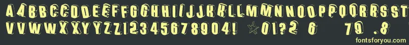 Threedimensionalround Font – Yellow Fonts on Black Background