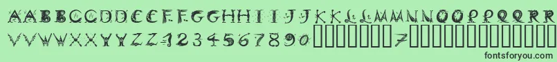 DinitialsPositiveItcTt Font – Black Fonts on Green Background