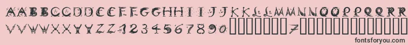 DinitialsPositiveItcTt Font – Black Fonts on Pink Background