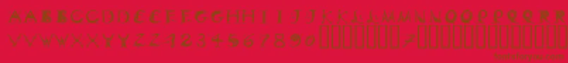 DinitialsPositiveItcTt Font – Brown Fonts on Red Background