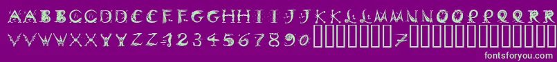 DinitialsPositiveItcTt Font – Green Fonts on Purple Background