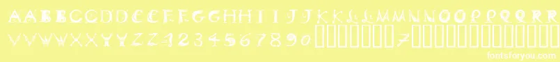 DinitialsPositiveItcTt Font – White Fonts on Yellow Background
