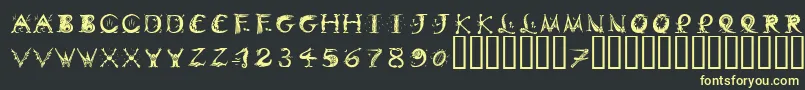 DinitialsPositiveItcTt Font – Yellow Fonts on Black Background