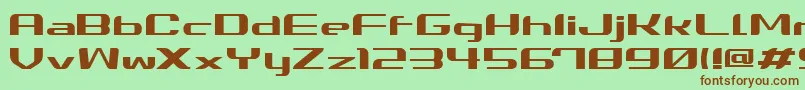 Fonte Summerg – fontes marrons em um fundo verde