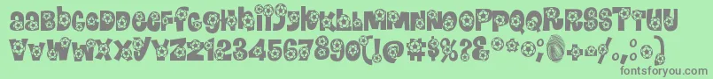 BendIt Font – Gray Fonts on Green Background