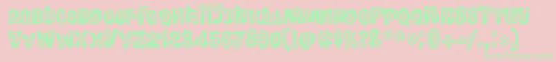 BendIt Font – Green Fonts on Pink Background