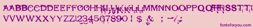 RespessCapitalsExcessive Font – Purple Fonts on Pink Background