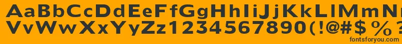 DoricltstdBold-Schriftart – Schwarze Schriften auf orangefarbenem Hintergrund