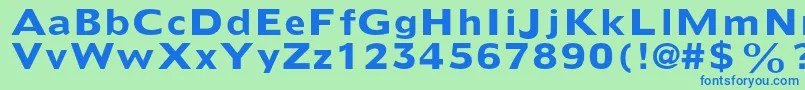 DoricltstdBold Font – Blue Fonts on Green Background