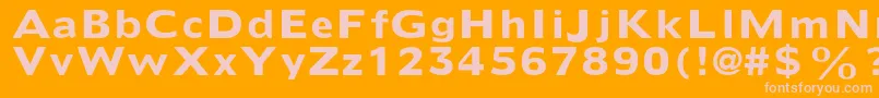 DoricltstdBold-Schriftart – Rosa Schriften auf orangefarbenem Hintergrund