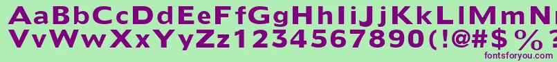 DoricltstdBold Font – Purple Fonts on Green Background