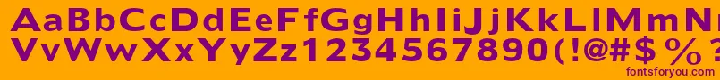 DoricltstdBold Font – Purple Fonts on Orange Background