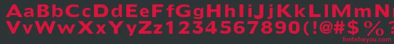 DoricltstdBold Font – Red Fonts on Black Background