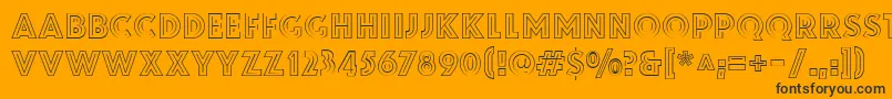 ZamenhofInverse Font – Black Fonts on Orange Background