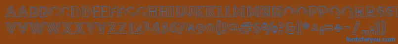 ZamenhofInverse Font – Blue Fonts on Brown Background