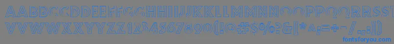 ZamenhofInverse Font – Blue Fonts on Gray Background