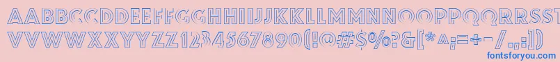 ZamenhofInverse Font – Blue Fonts on Pink Background