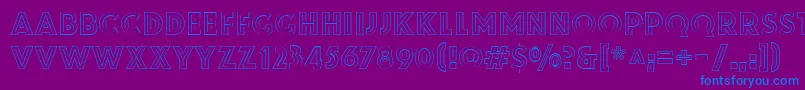 ZamenhofInverse Font – Blue Fonts on Purple Background