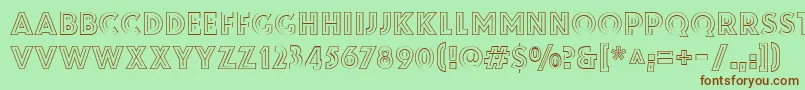 ZamenhofInverse Font – Brown Fonts on Green Background