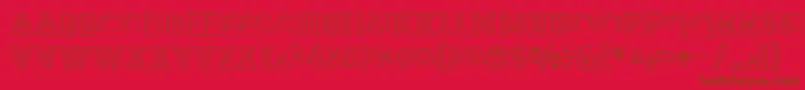 ZamenhofInverse-Schriftart – Braune Schriften auf rotem Hintergrund